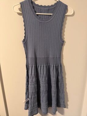 Blue Knit Dress